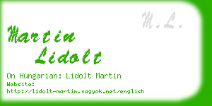 martin lidolt business card